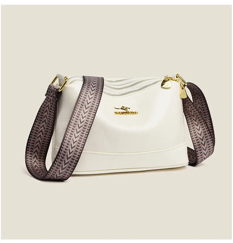 Black Women's Multi-Compartment Shoulder Crossbody Bag — feature 7