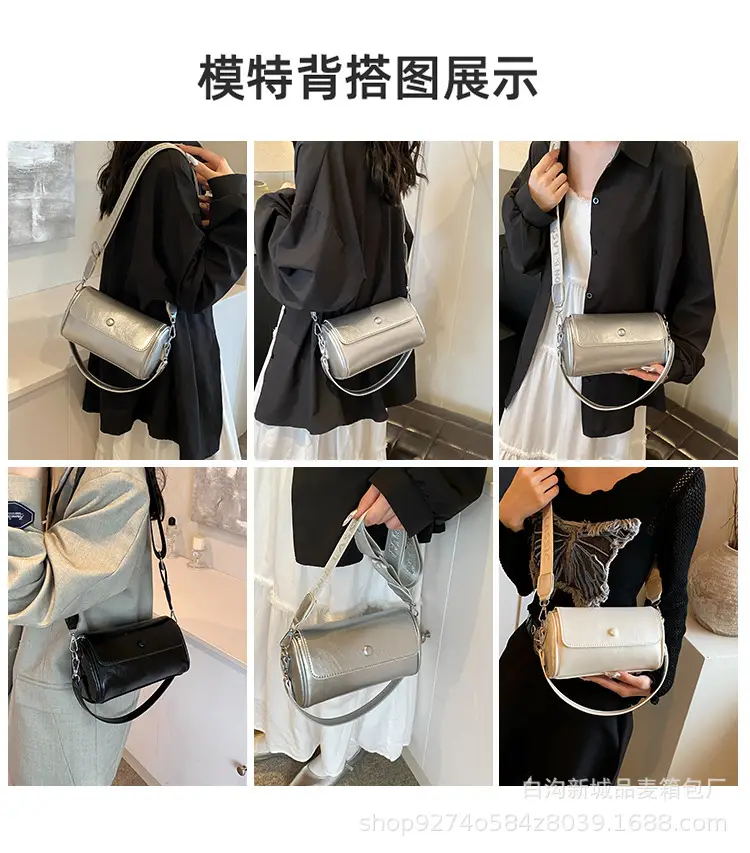 Women French Niche Crossbody Bag Cream Gold 2026 — feature 2