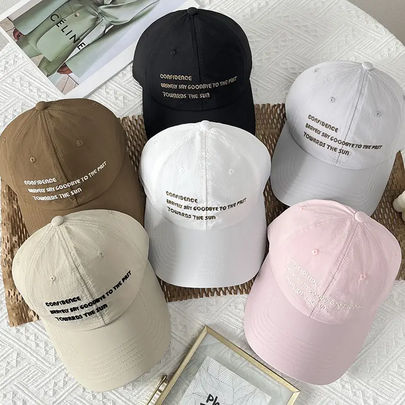 Women Baseball Cap with Sun Shade & Embroidery Black - Image 8