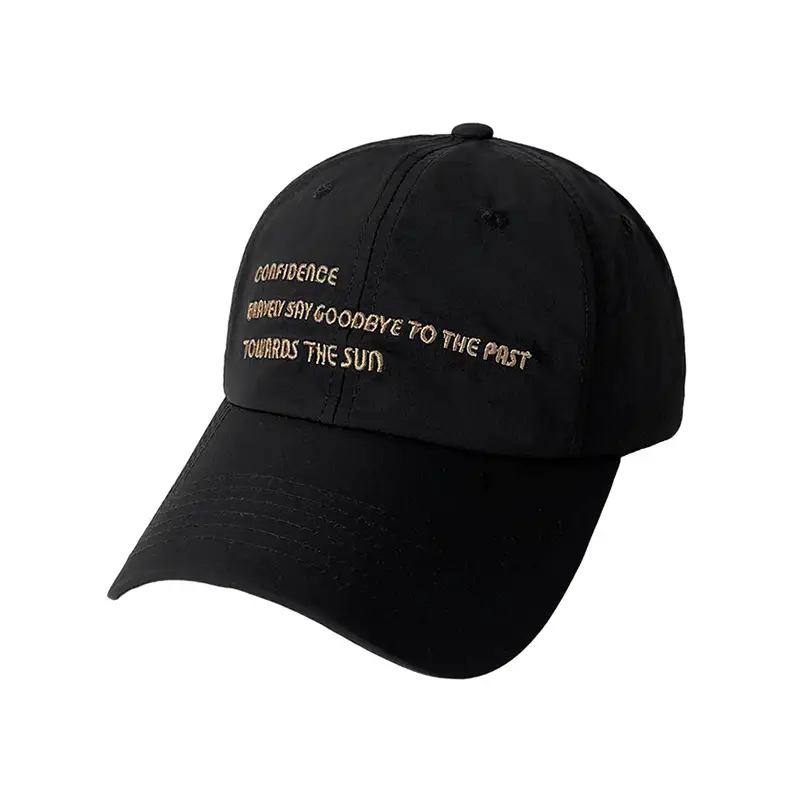 Women Baseball Cap with Sun Shade & Embroidery Black - Image 9