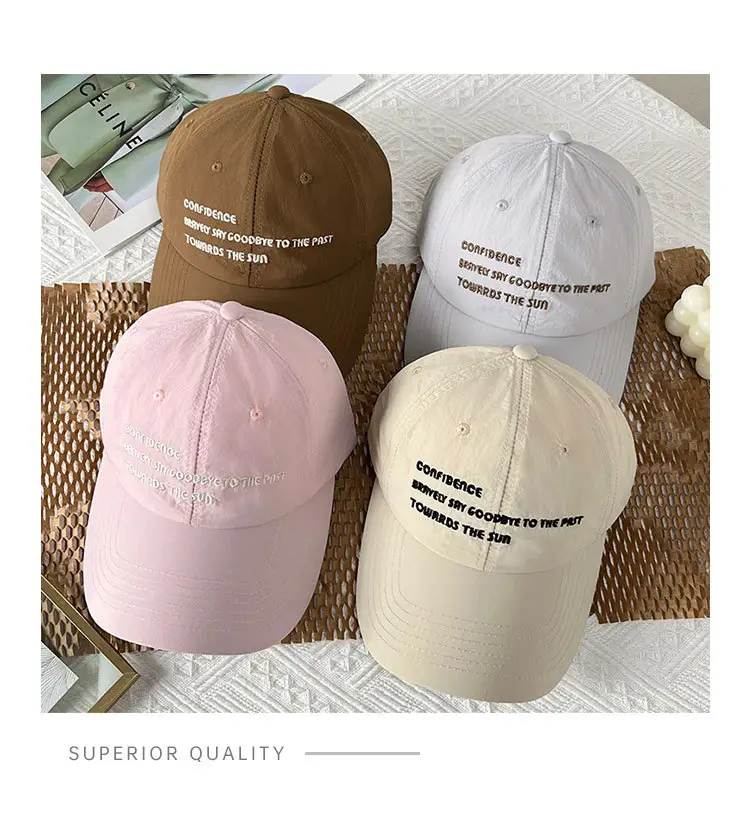 Women Baseball Cap with Sun Shade & Embroidery Black — feature 2