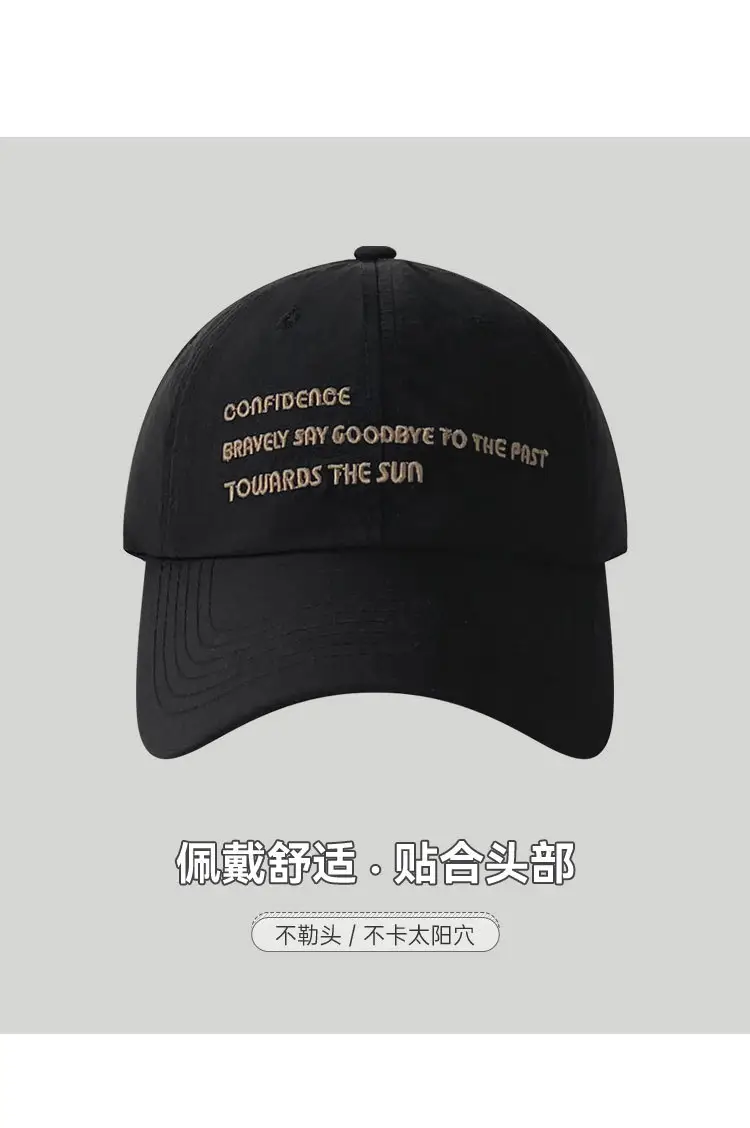 Women Baseball Cap with Sun Shade & Embroidery Black — feature 6