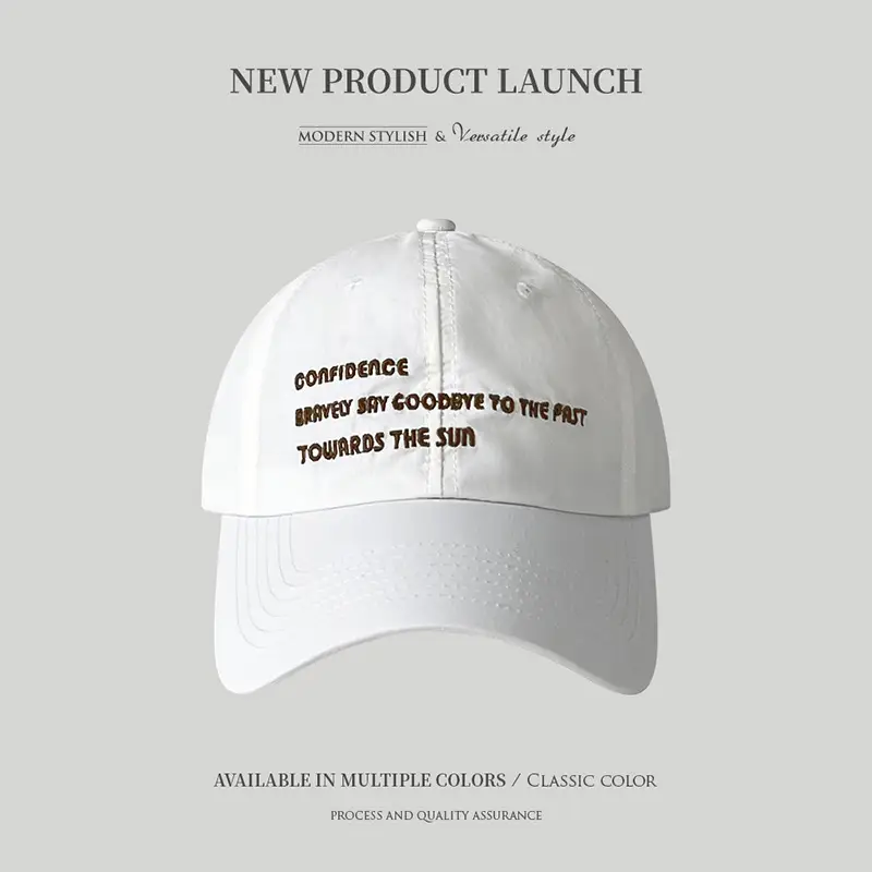 Women Baseball Cap with Sun Shade & Embroidery Black - Image 2