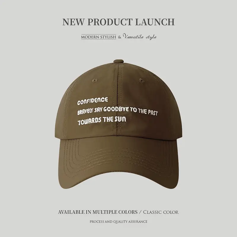 Women Baseball Cap with Sun Shade & Embroidery Black - Image 3