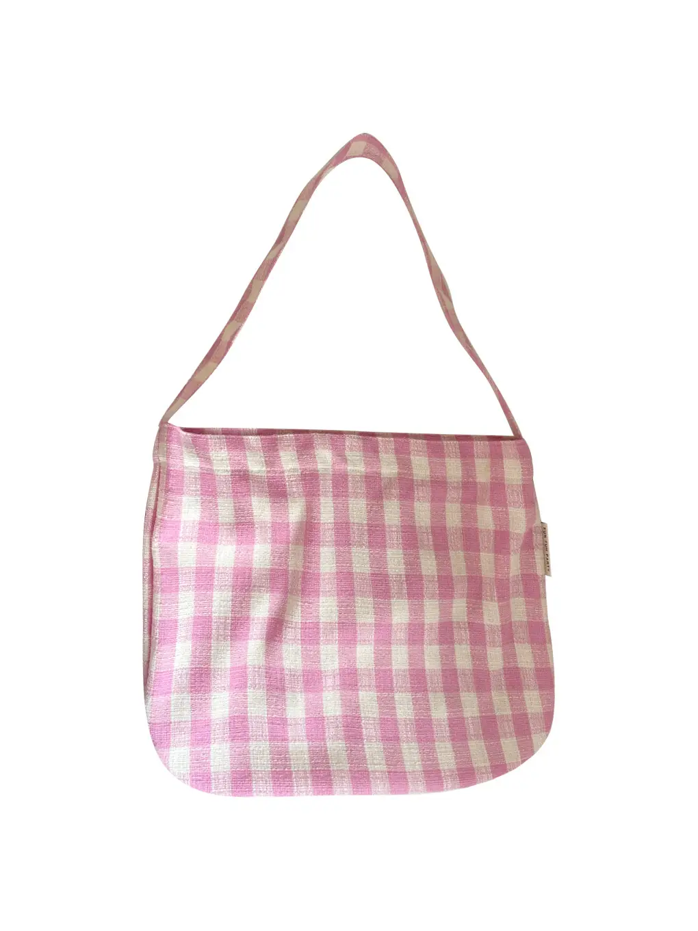 Korean Style Plaid Shoulder Crossbody Bag Large Capacity Cream Blue - Image 9