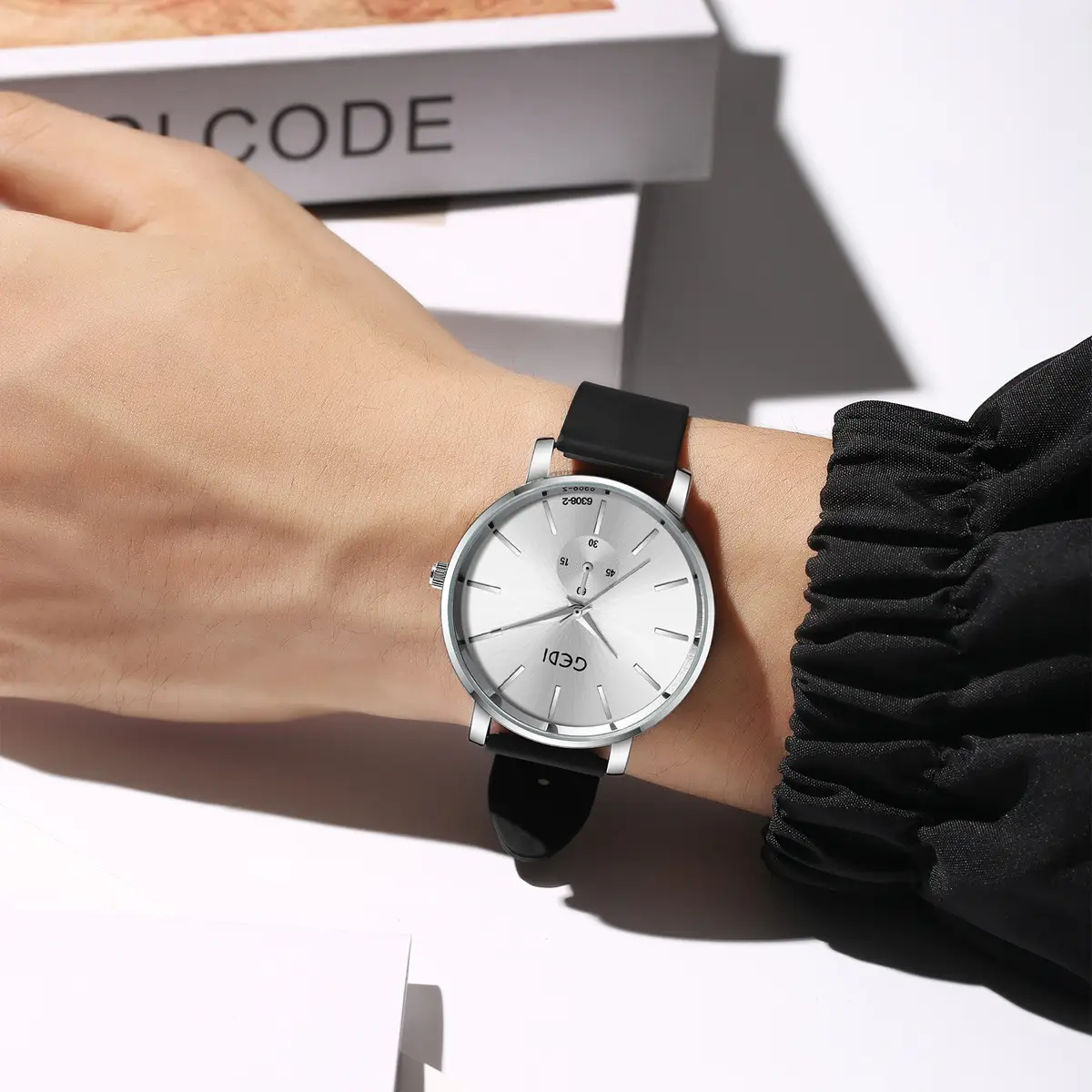 Goldie Couple's Watch Waterproof Silicone Black Analog - Image 9