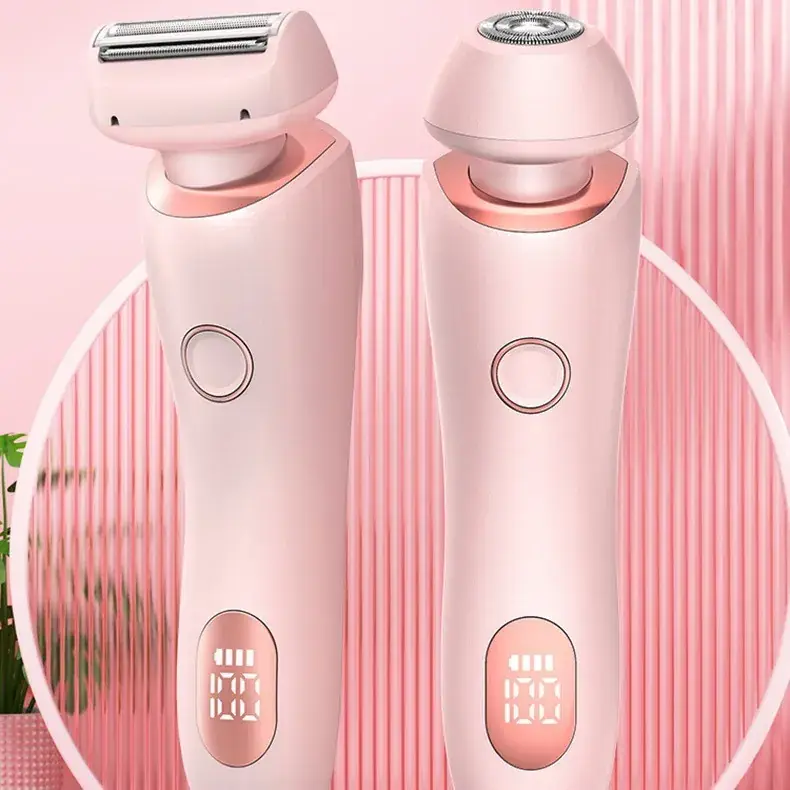 Women's Electric Hair Trimmer Double Head Blue - Image 7