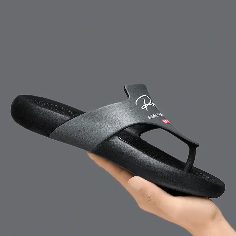 Men's Yellow Black Casual Flip-Flops Thick Sole Summer - Image 4