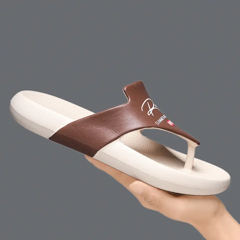 Men's Yellow Black Casual Flip-Flops Thick Sole Summer - Image 5
