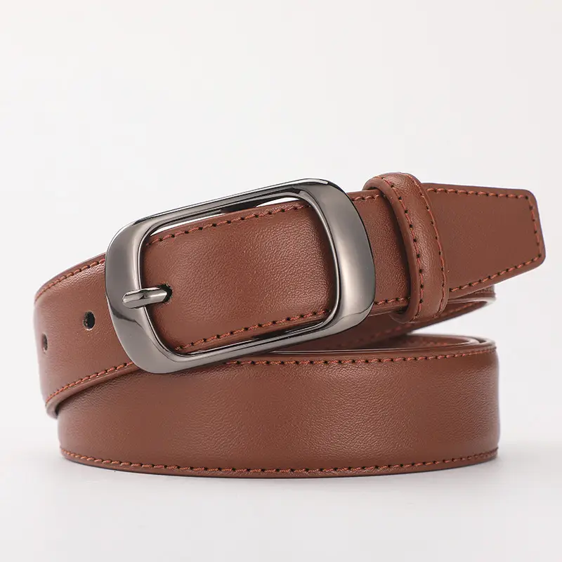 Black Belt with Silver Buckle, 2.8cm Wide