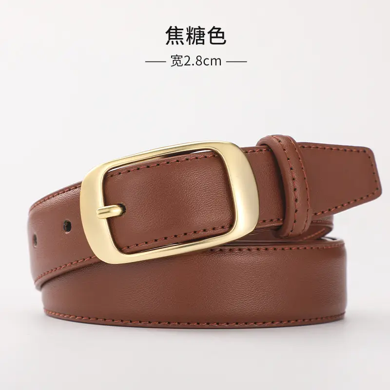 Black Belt with Silver Buckle, 2.8cm Wide