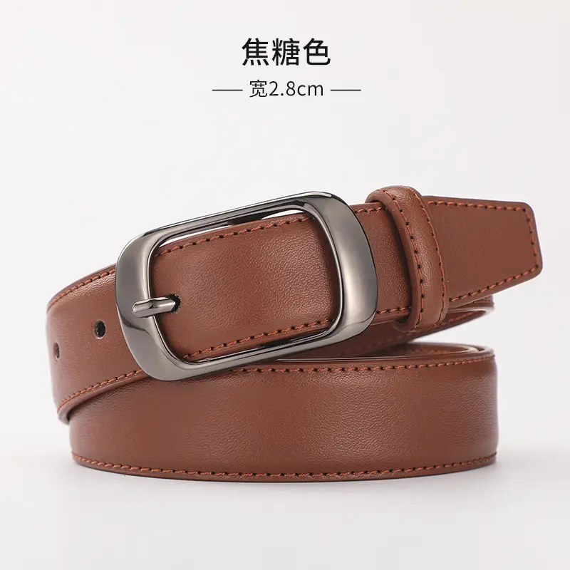 Black Belt with Silver Buckle, 2.8cm Wide