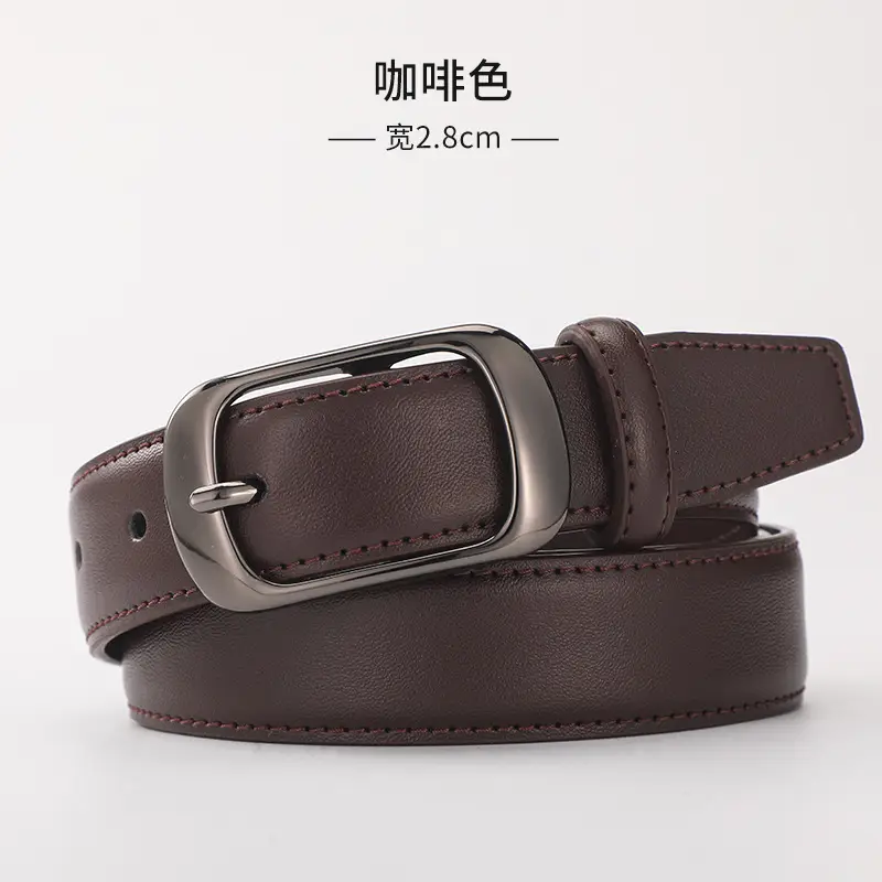 Black Belt with Silver Buckle, 2.8cm Wide