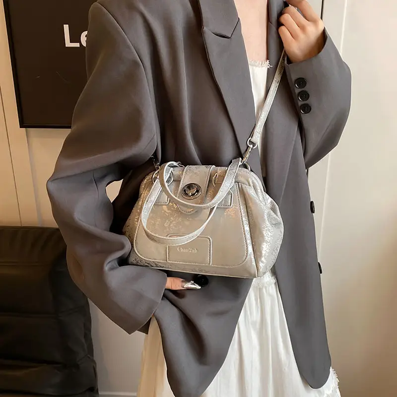 Women Designer Shoulder Crossbody Bag Transparent Grey 2026 - Image 2