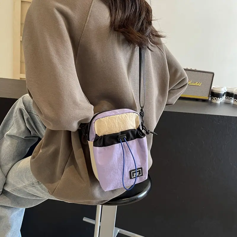2025 Mini Bag Women Purple Canvas Shoulder Crossbody - Image 7