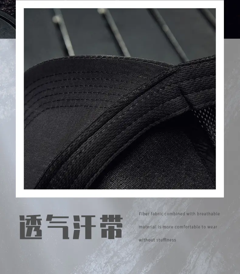 Men's Breathable Anti-splash Baseball Cap Grey — feature 12