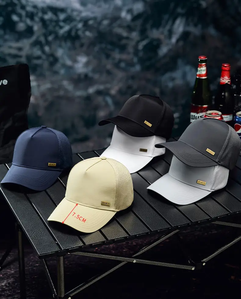 Men's Breathable Anti-splash Baseball Cap Grey — feature 14