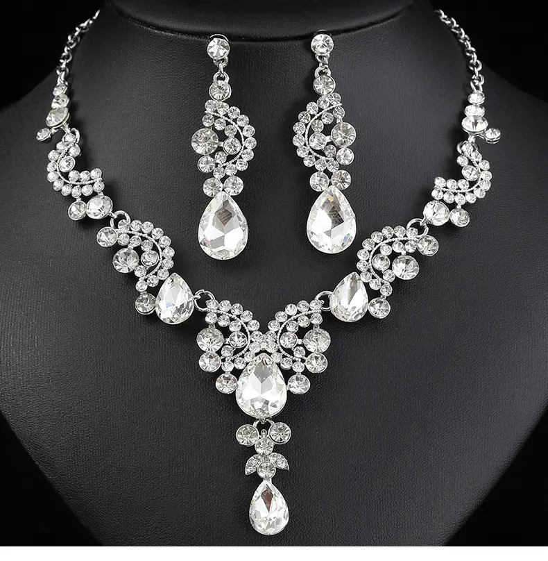 Red Multi-Color Bridal Earrings Necklace Set — feature 18