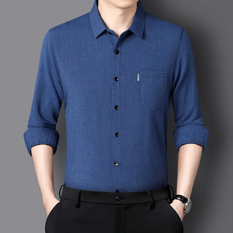 Men Grey Cotton Linen Button Shirt with 3/4 Sleeve - Image 10