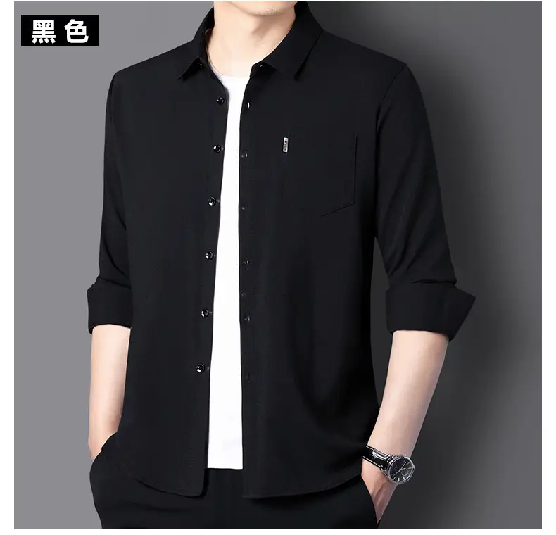 Men Grey Cotton Linen Button Shirt with 3/4 Sleeve — feature 34