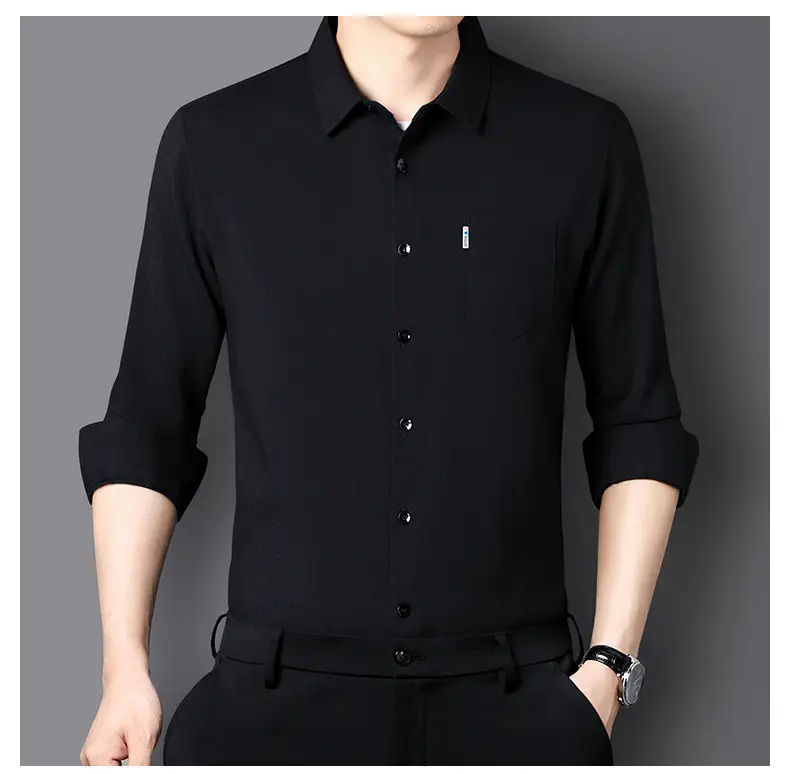 Men Grey Cotton Linen Button Shirt with 3/4 Sleeve — feature 36