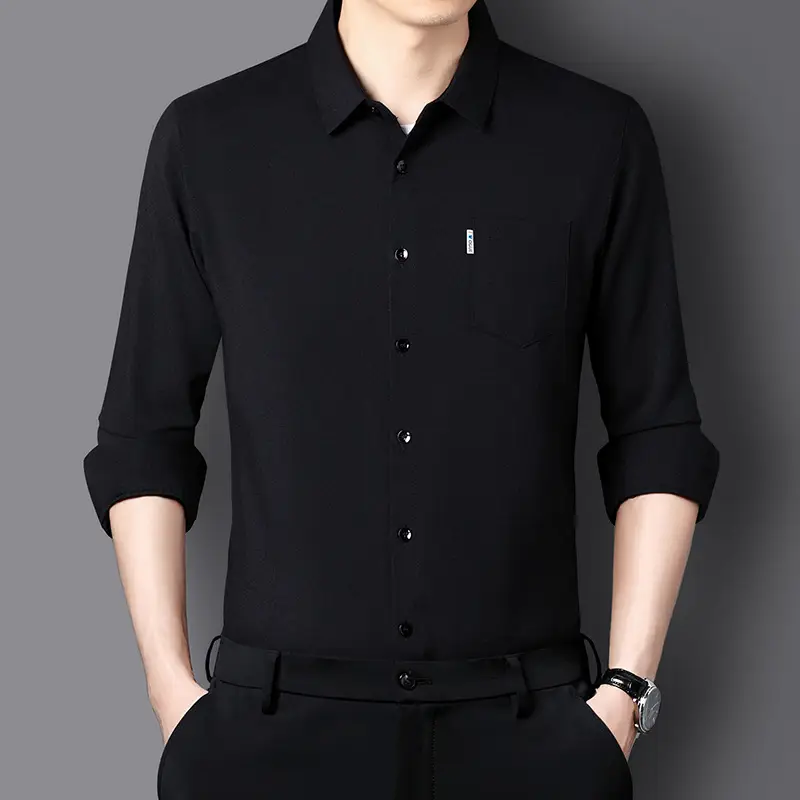 Men Grey Cotton Linen Button Shirt with 3/4 Sleeve - Image 8
