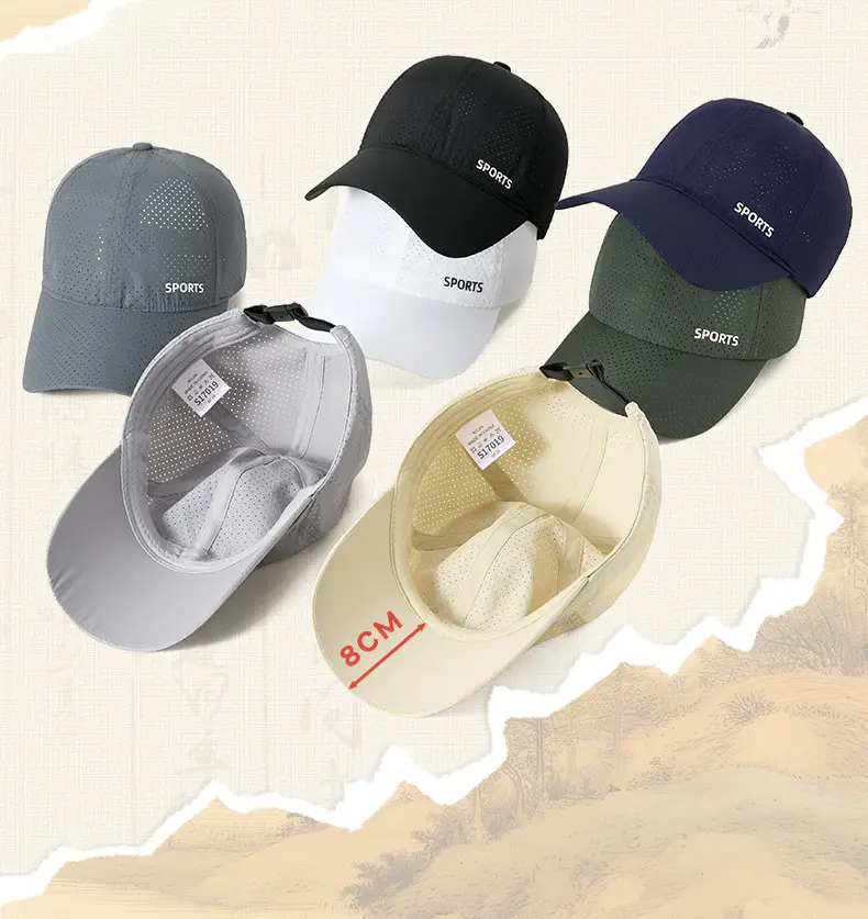 Men Mesh Baseball Cap Black Sports Reflective — feature 10