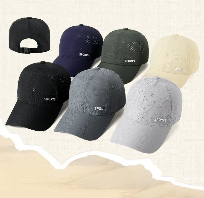 Men Mesh Baseball Cap Black Sports Reflective — feature 12