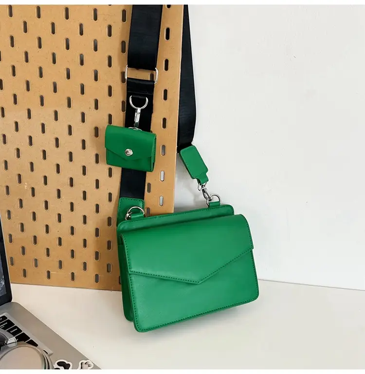 Neutrally White Square Shoulder Messenger Bag for Men Women — feature 30