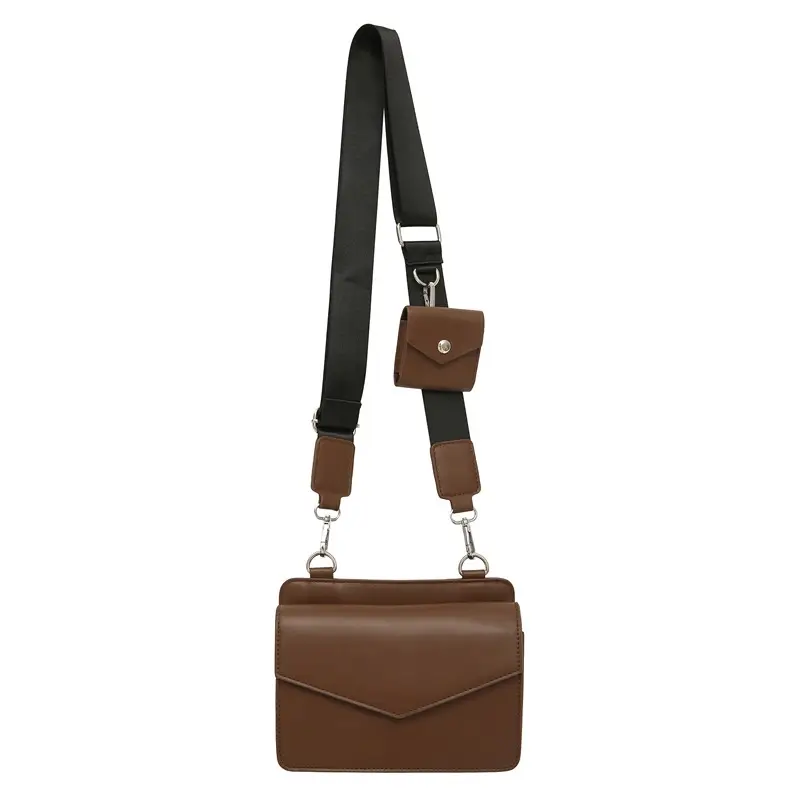 Neutrally White Square Shoulder Messenger Bag for Men Women