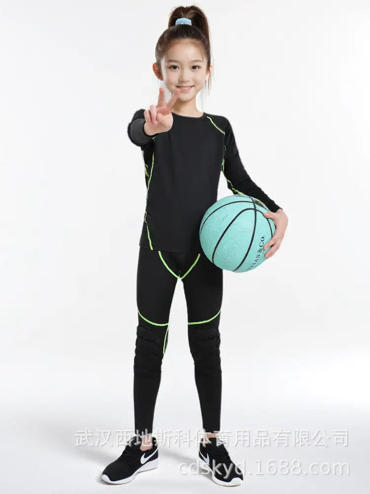 Girls Black Long Sleeve Tights with Elastic Waistband - Image 7