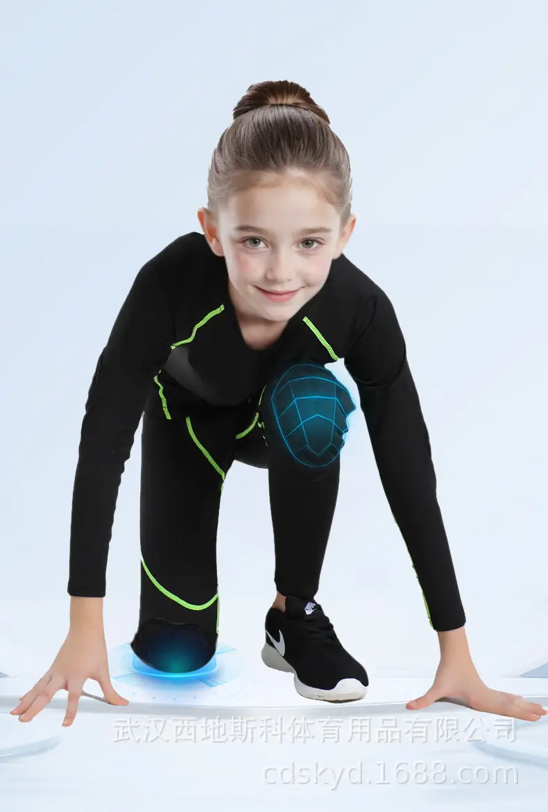 Girls Black Long Sleeve Tights with Elastic Waistband — feature 2