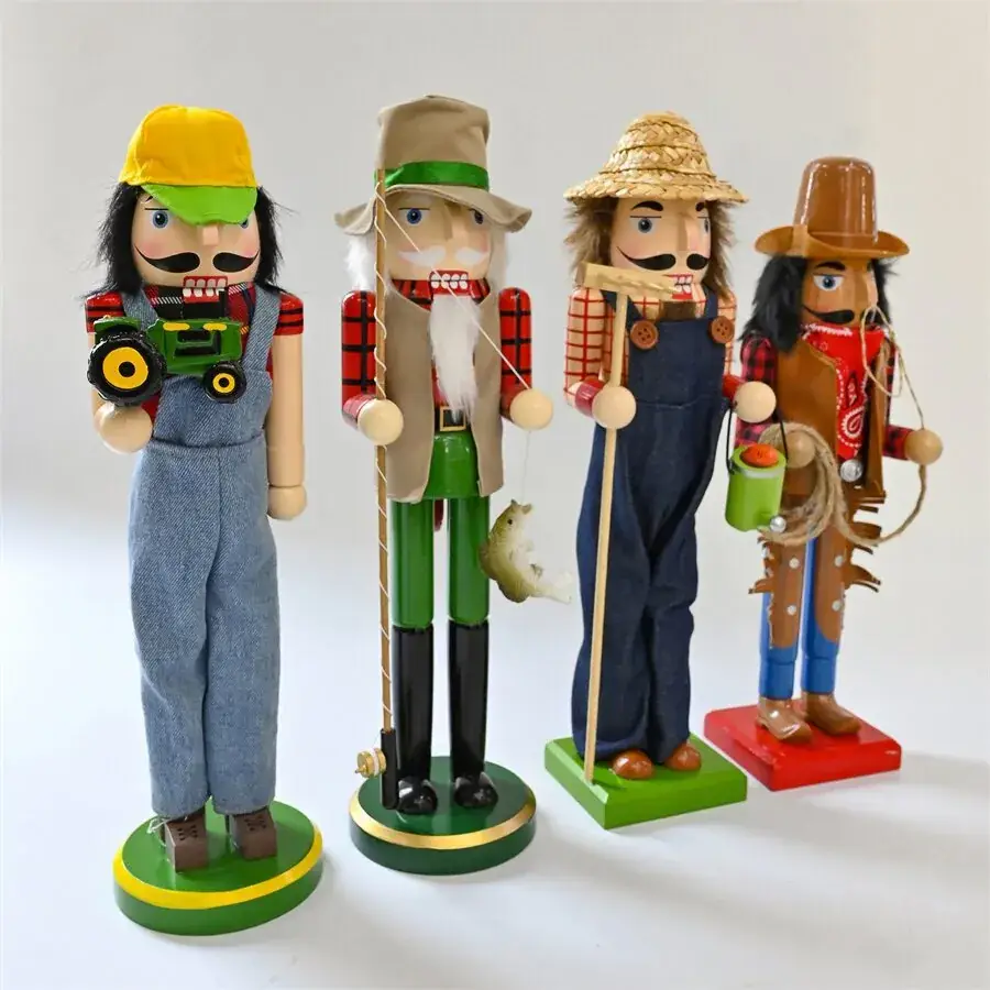 Casual Nutcracker Soldier Doll Driver Fisherman Denim Gardener Sx58586 American Pastoral Ornament - Image 6