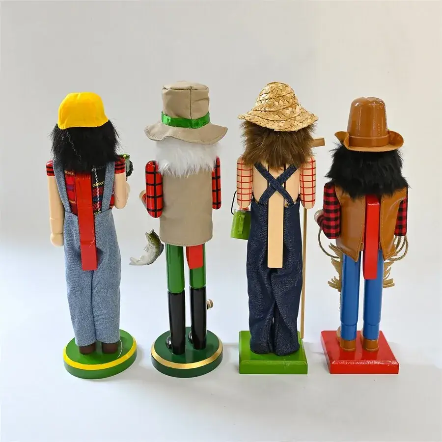 Casual Nutcracker Soldier Doll Driver Fisherman Denim Gardener Sx58586 American Pastoral Ornament — feature 5
