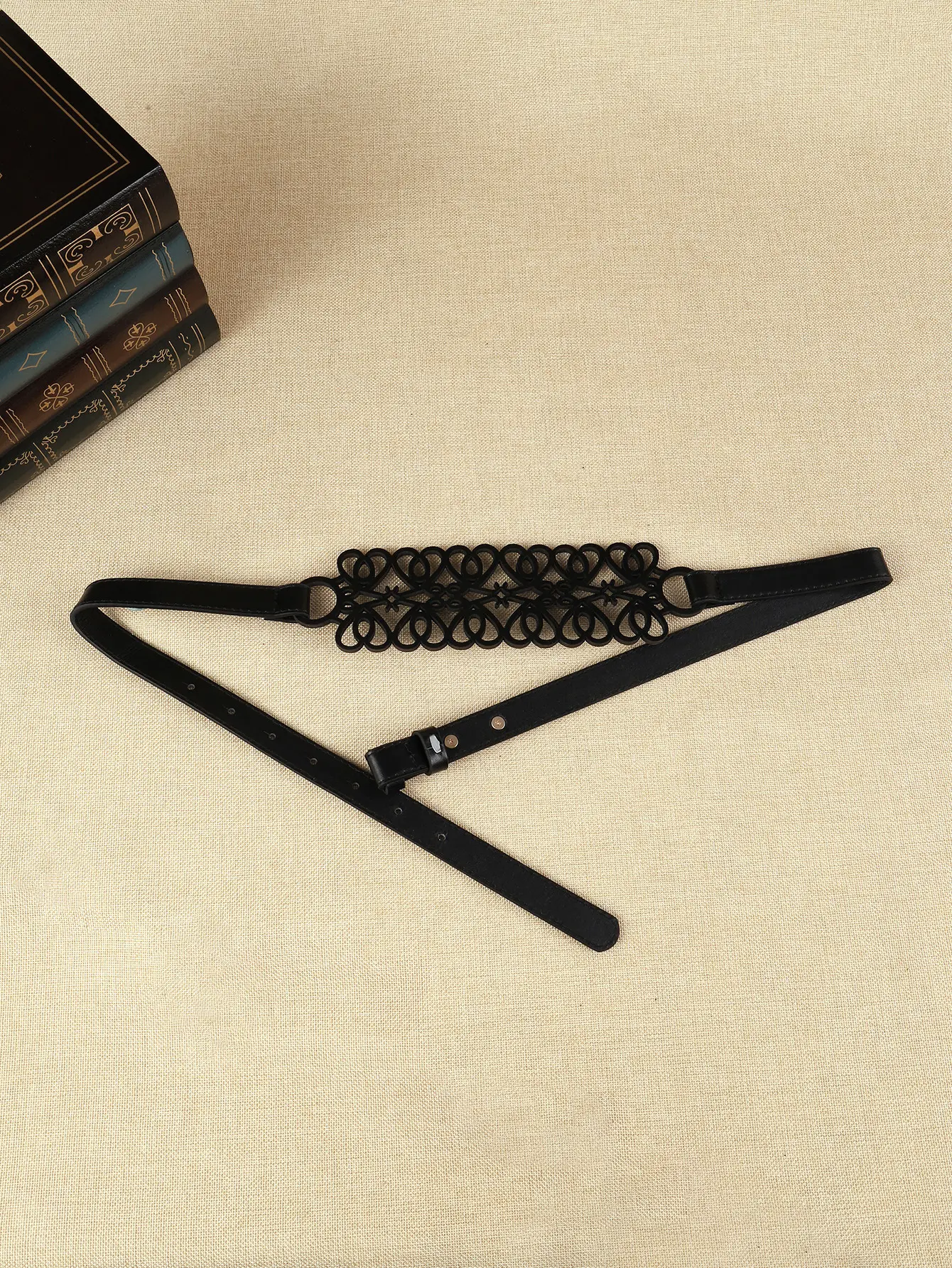 New Women's Hollow Belt Wide Waist Seal Black Adjustable — feature 12