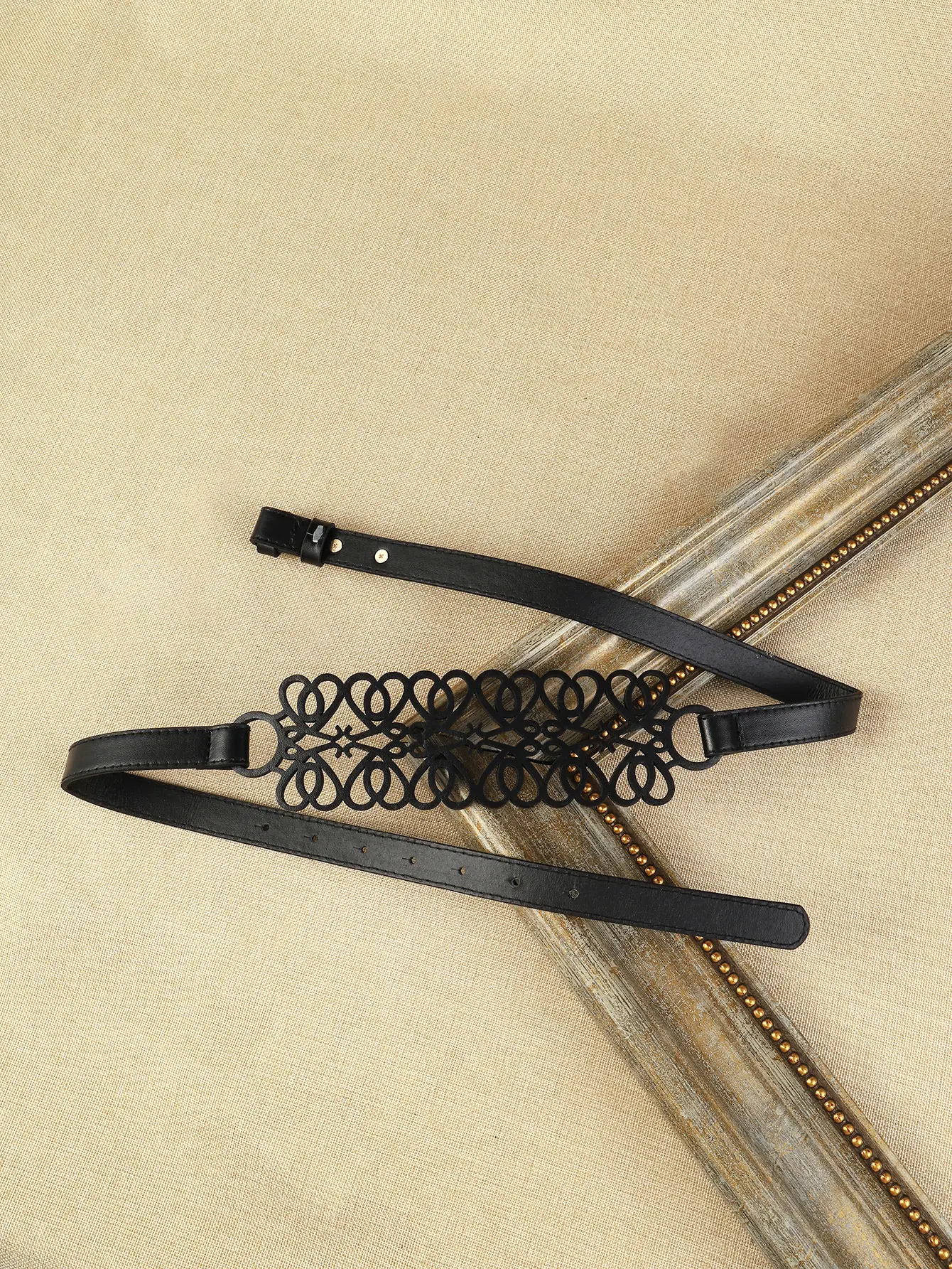 New Women's Hollow Belt Wide Waist Seal Black Adjustable — feature 13