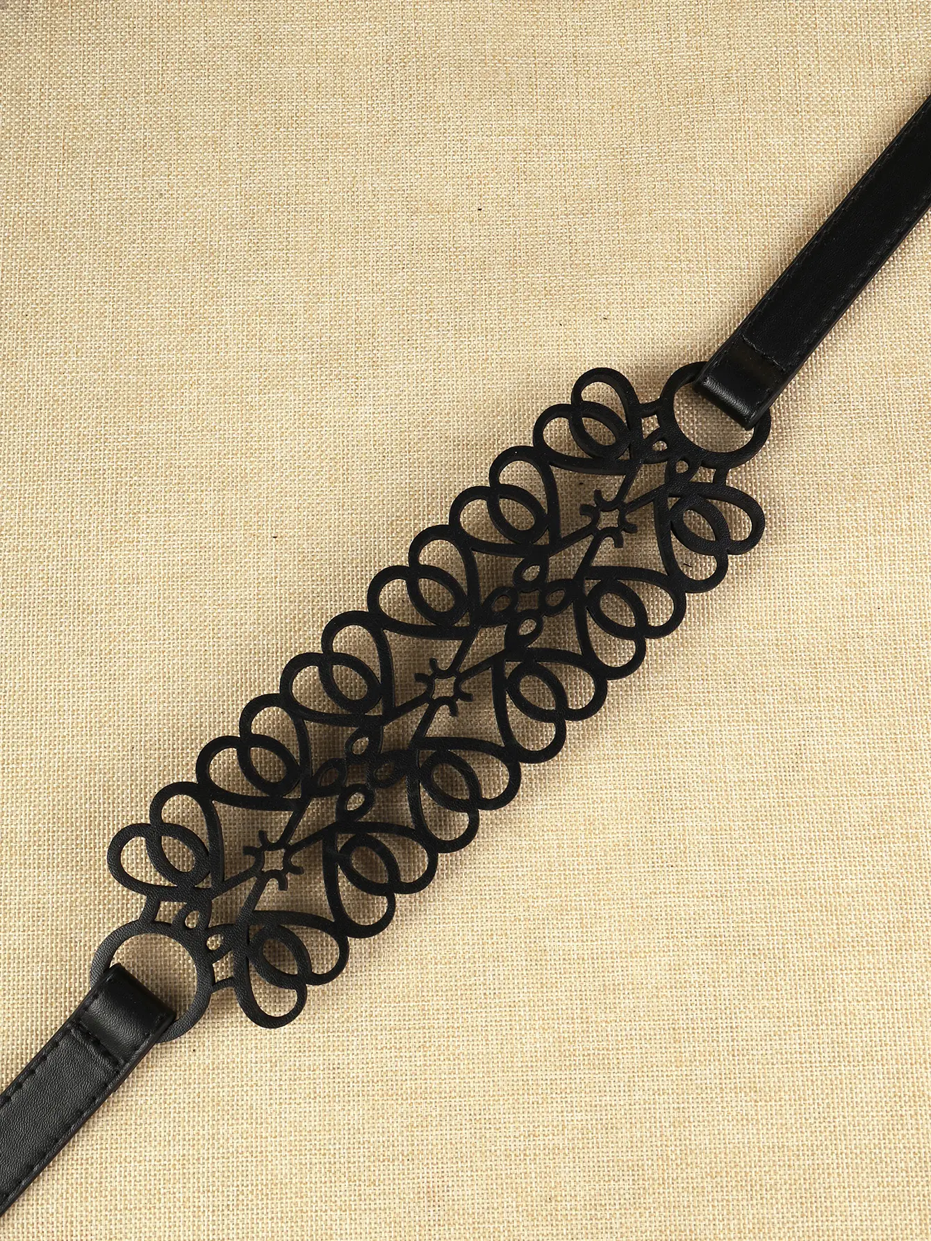 New Women's Hollow Belt Wide Waist Seal Black Adjustable — feature 14