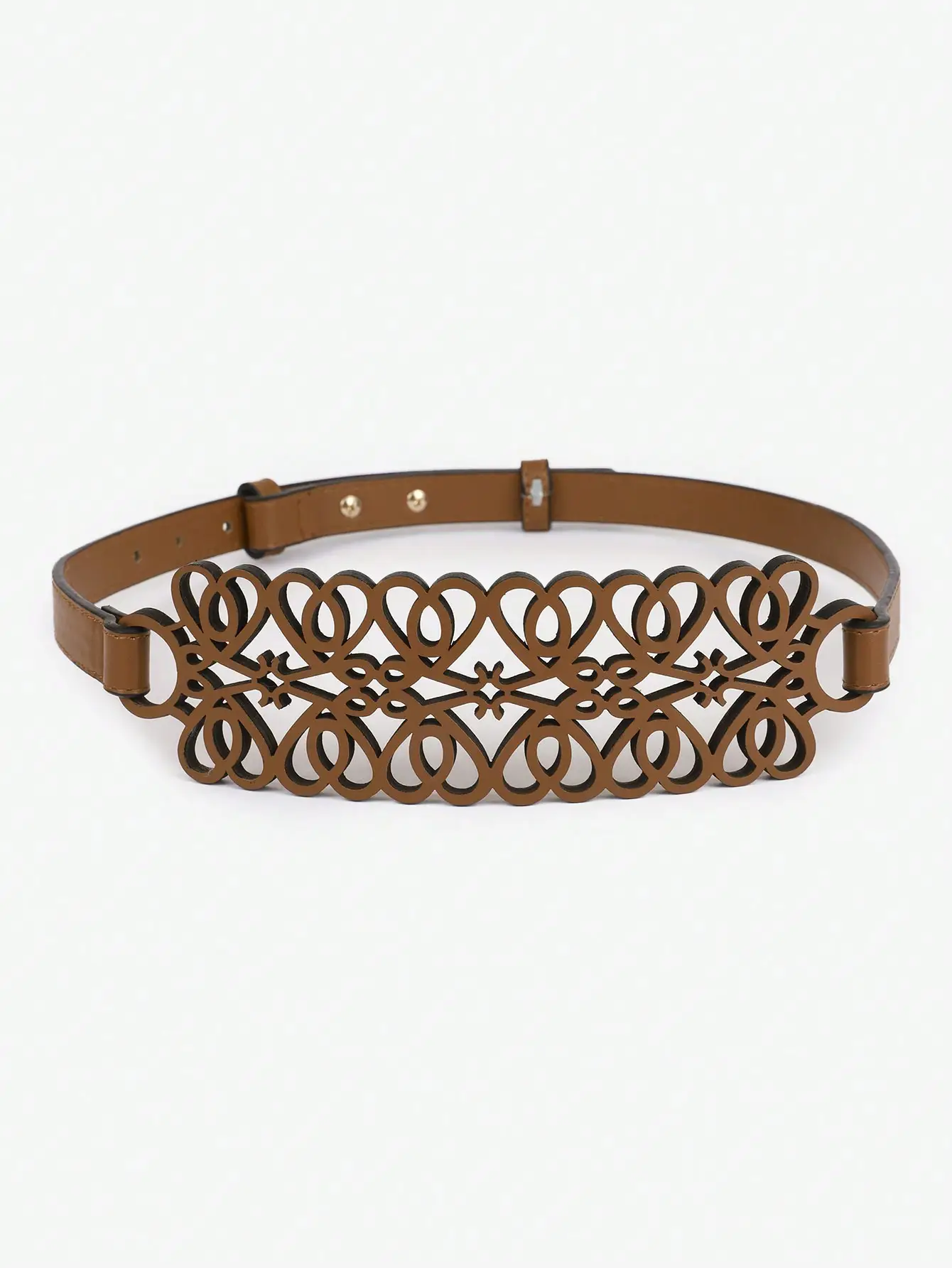New Women's Hollow Belt Wide Waist Seal Black Adjustable — feature 6