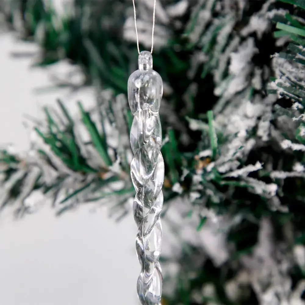 Transparent Crystal Icicle Hanging Decor for Christmas Tree - Image 3