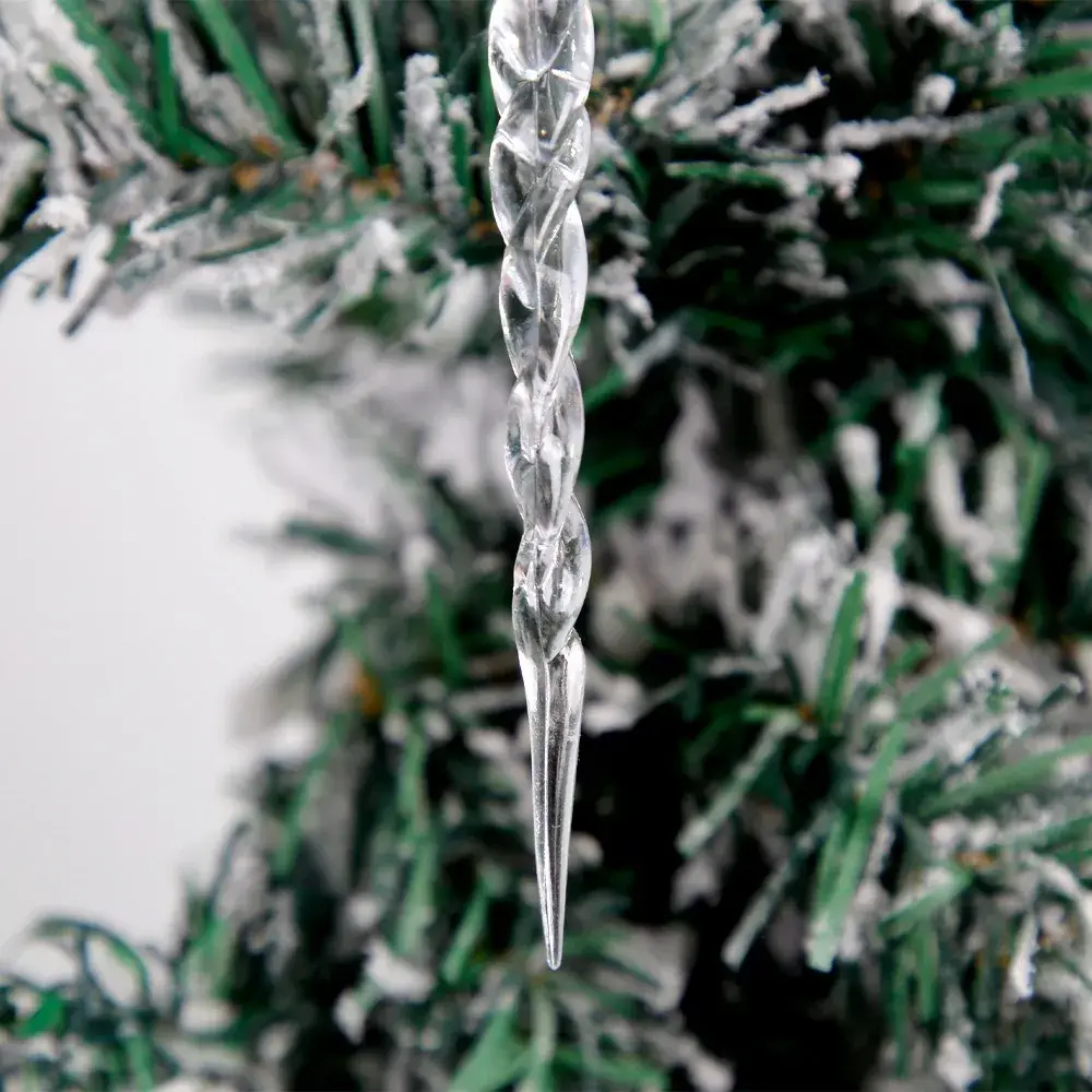 Transparent Crystal Icicle Hanging Decor for Christmas Tree - Image 4