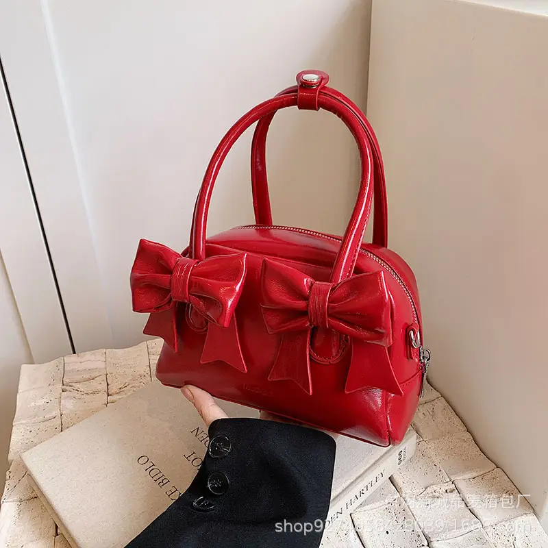 Red Bow Shoulder Bag for Women 2026 - Image 2