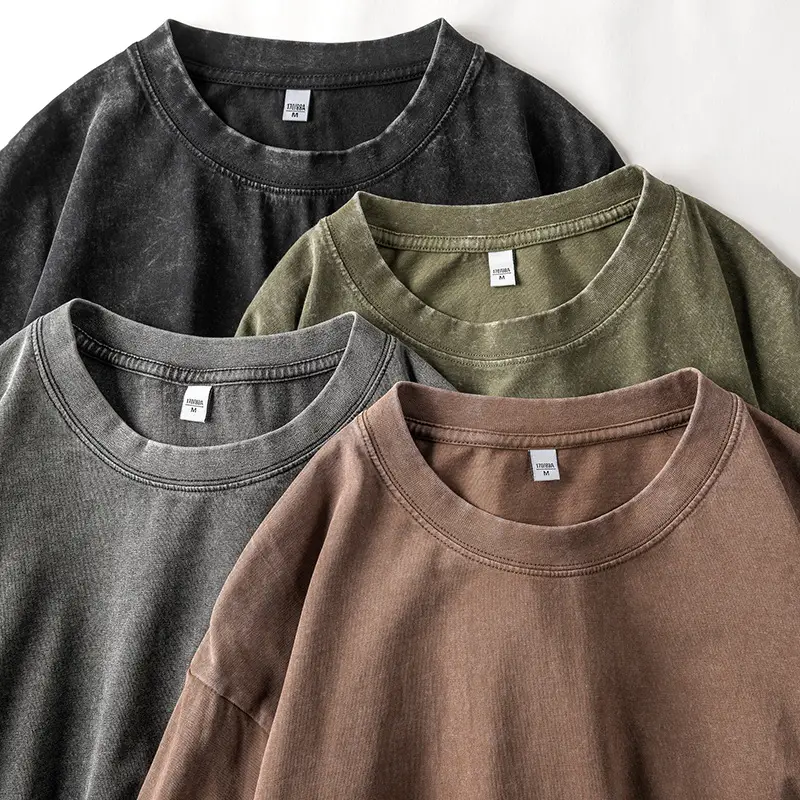 230g Cotton Round Neck T-Shirt Multi Color - Image 7