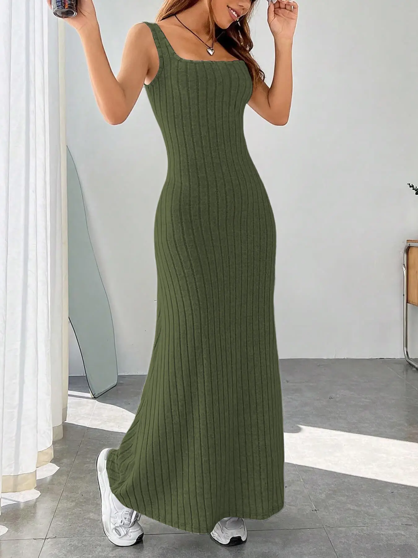 2025 Spring Summer Long Pit Strip Slim Dress Women — feature 15