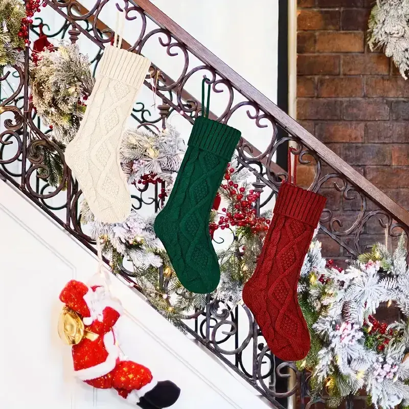 Christmas Stockings & Wall Decor Set for Home - Image 6