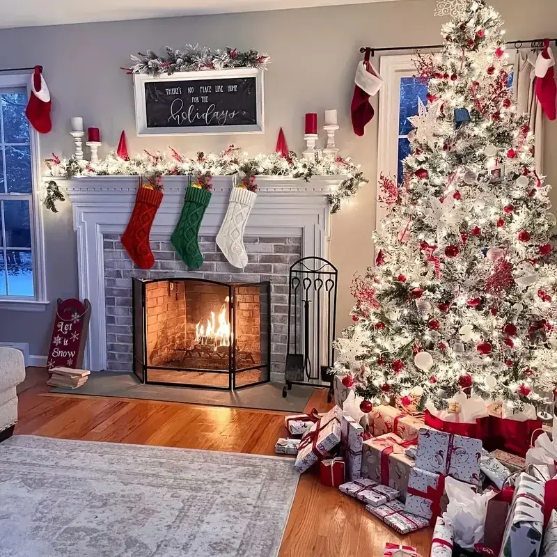 Christmas Stockings & Wall Decor Set for Home - Image 8