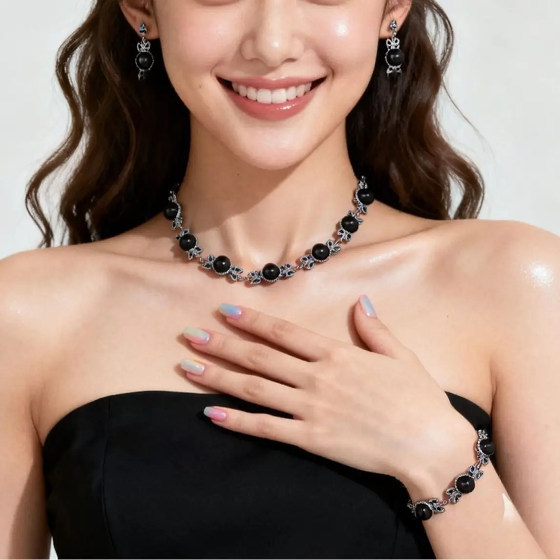 Luxury Pearl Necklace Set for Women with Clavicle & Bracelet - Image 5