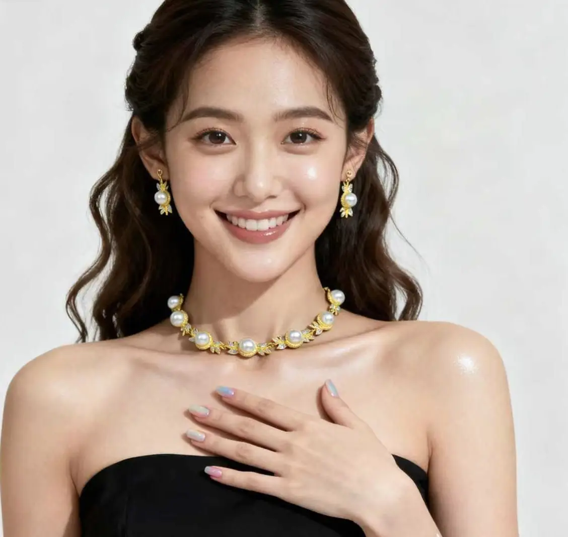 Luxury Pearl Necklace Set for Women with Clavicle & Bracelet — feature 14