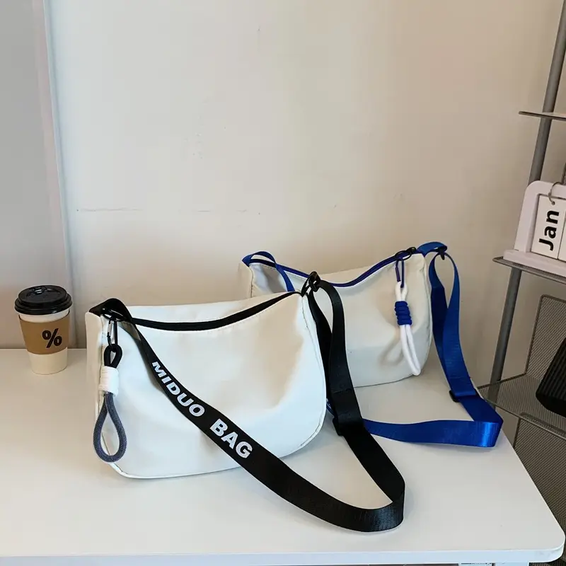 Black Underarm Bag for Women with Crossbody Strap