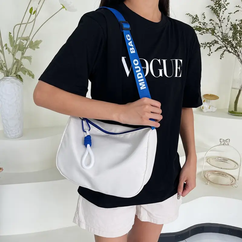 Black Underarm Bag for Women with Crossbody Strap
