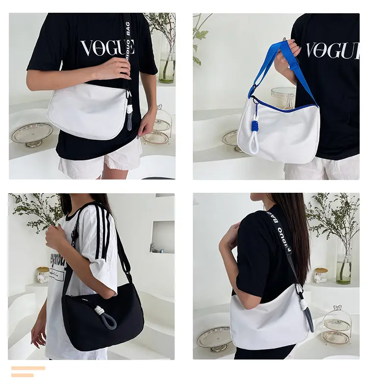 Black Underarm Bag for Women with Crossbody Strap — feature 12